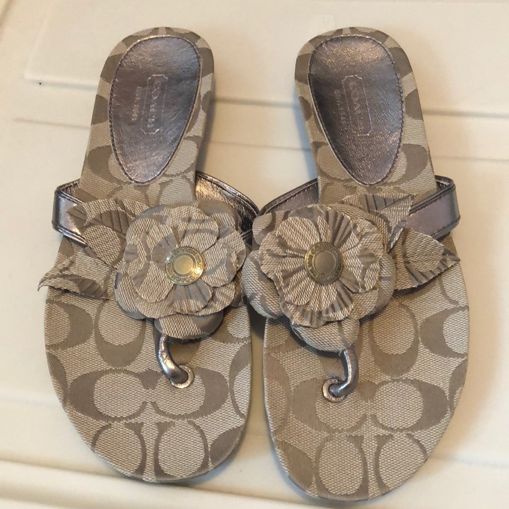 NWOT Authentic Coach Flip Flops!